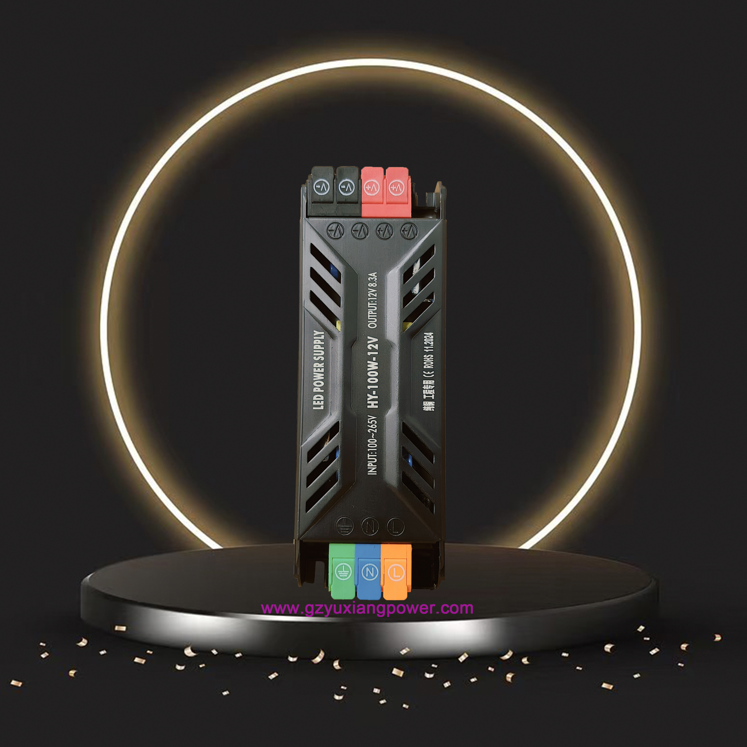 12V/24V жарықдиодты жарықтандырылған әріптік жарнамалық жұқа коммутациялық қуат көзі