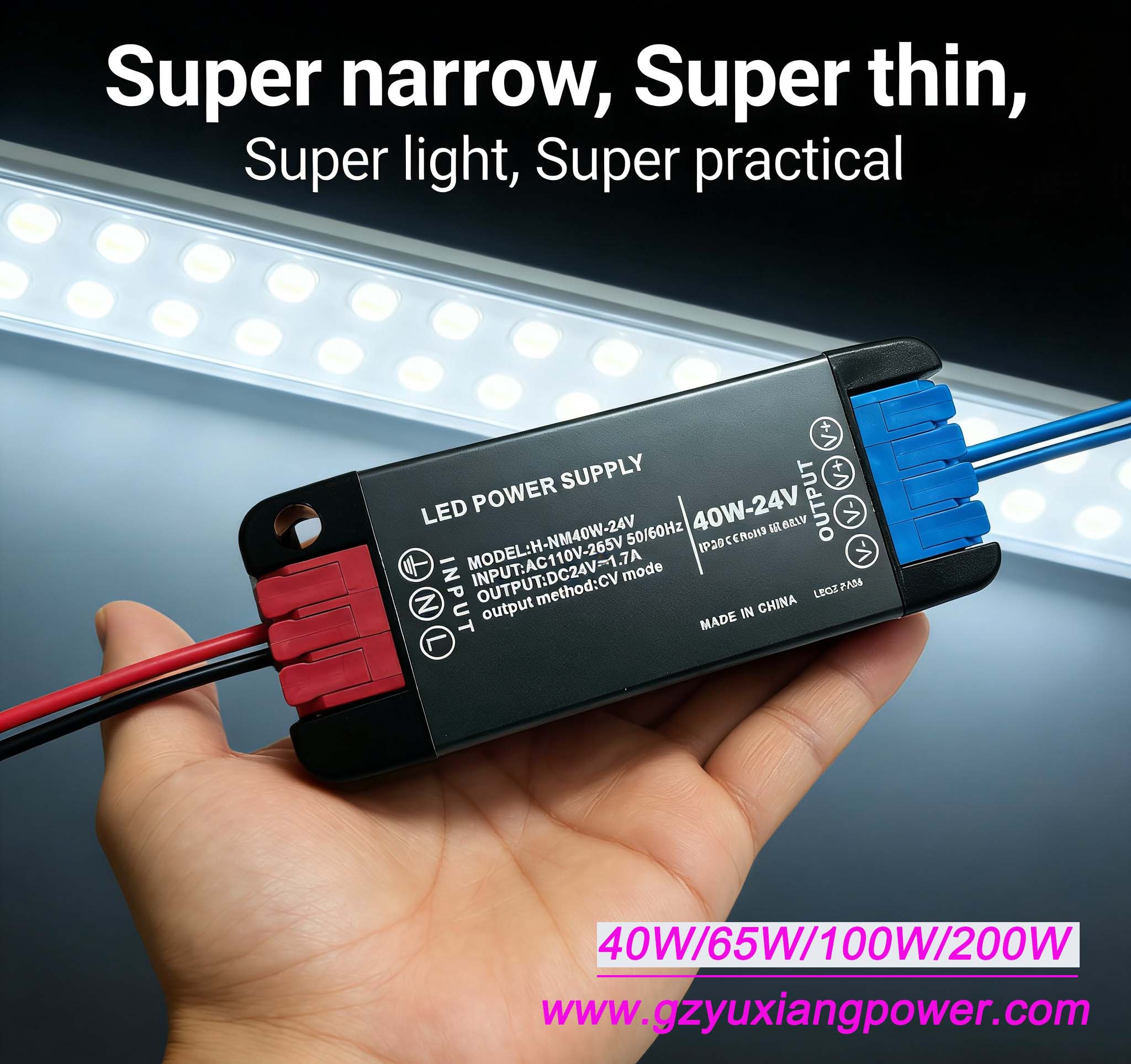 12V/24V кең кернеу диапазоны шағын ультра жұқа тұрақты жарықдиодты жарықтандыру қуат көзі, шағын өлшем, жоғары қуат.