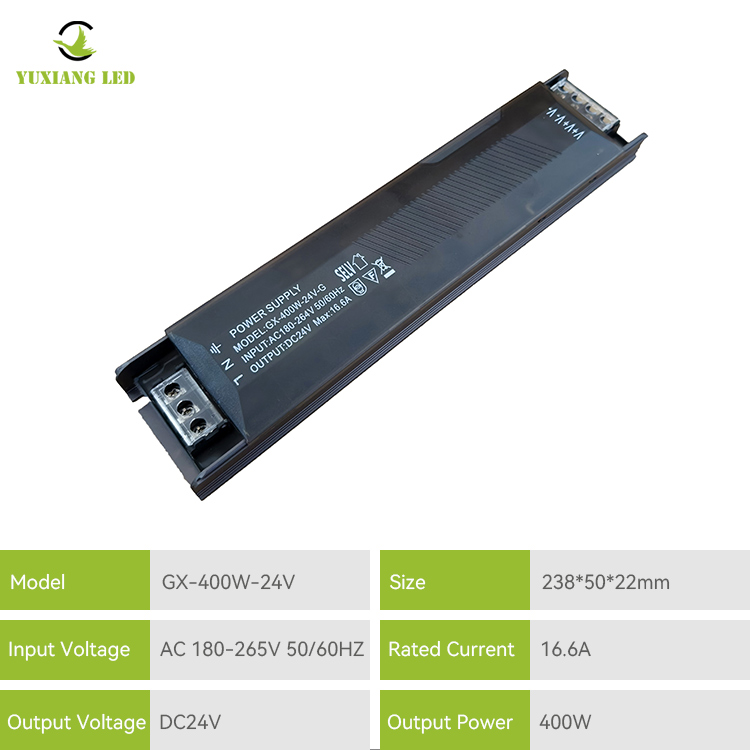 24v400w тұрақты кернеуі жартылай толтырылған жарықдиодты желілік сызықты қосқыш қуат көзі